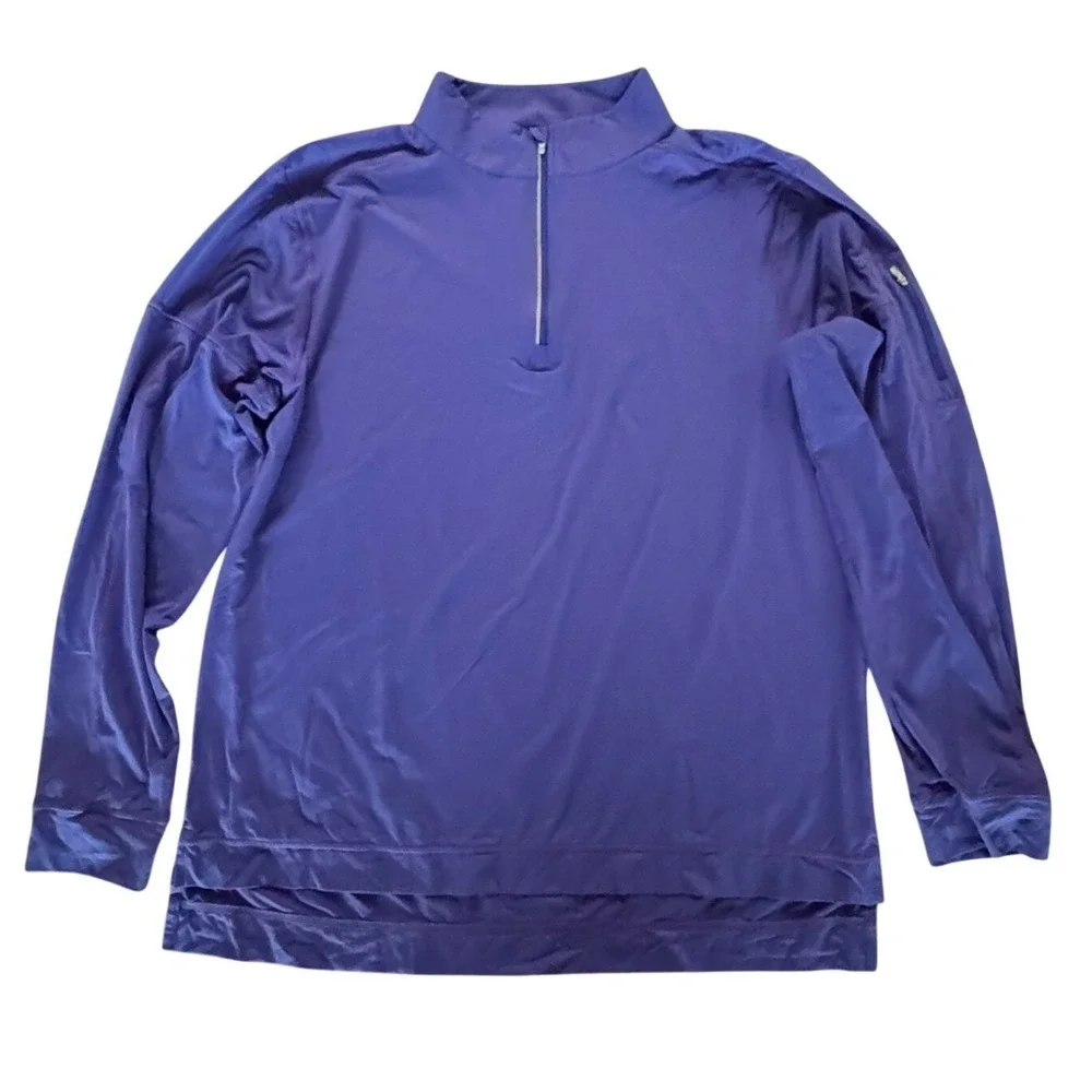 Bloq UV Men's UPF Sun Block Performance Fishing Shirt XL Blue Sporty EUC